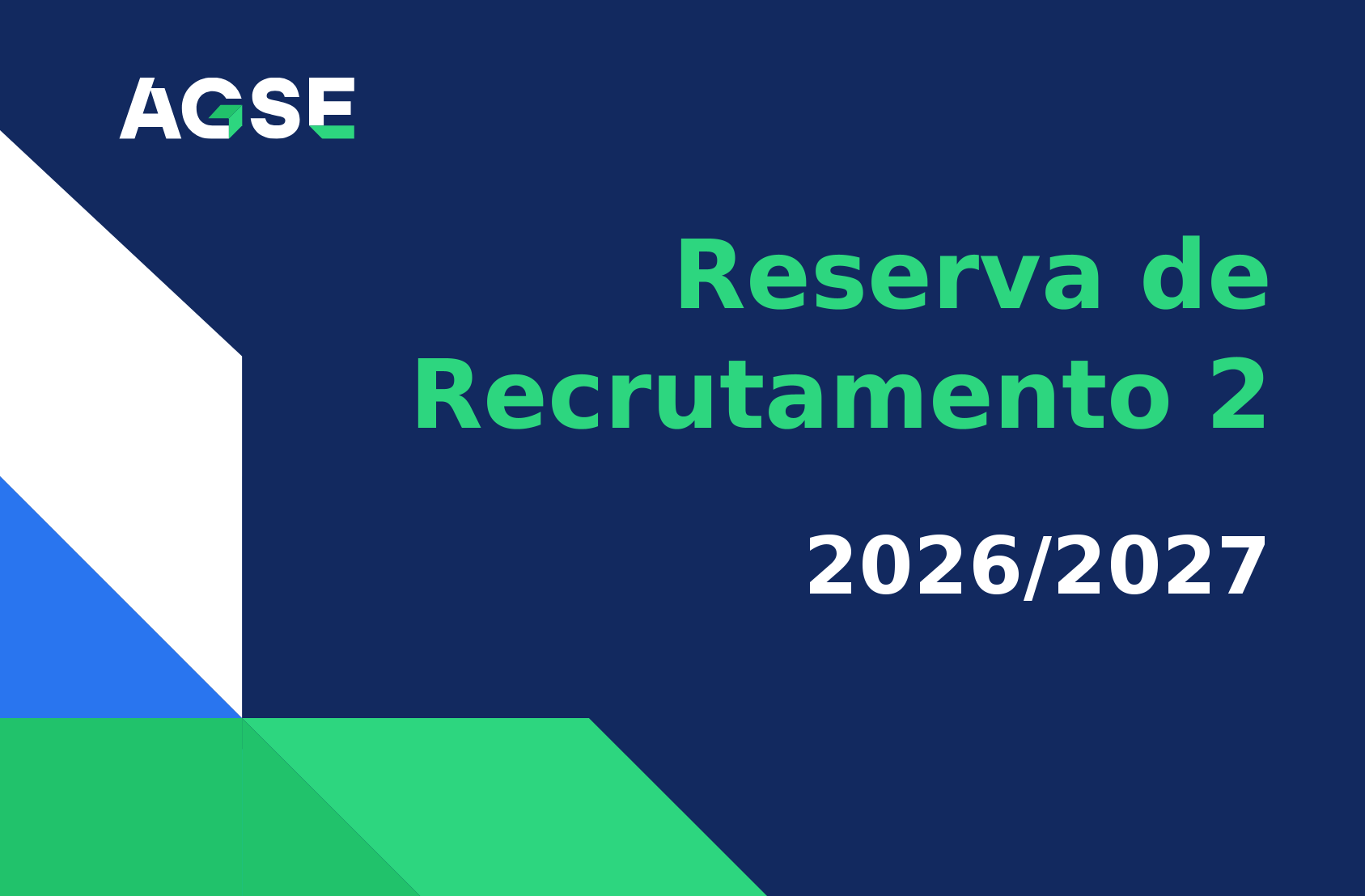 Listas da Reserva de Recrutamento n.º 2 - ano letivo 2026/2027